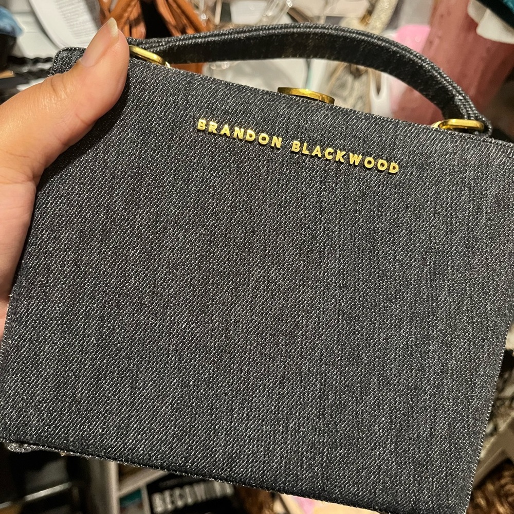 Brandon Blackwood Denim Trunk Purse
